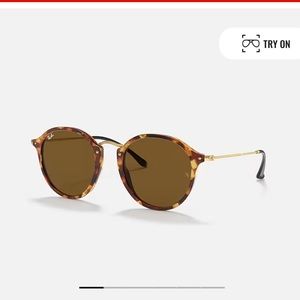 Ray ban round fleck